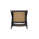 Manhattan Comfort Hamlet Industry Chic Cane Back Wood Accent Armchair in Black and Natural