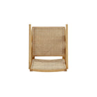 Manhattan Comfort Hamlet Industry Chic Cane Back Wood Accent Armchair in Natural