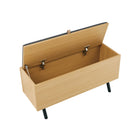 Manhattan Comfort Paloma Modern Accent Storage Bench in Light Oak