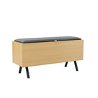Manhattan Comfort Paloma Modern Accent Storage Bench in Light Oak