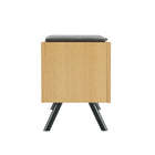 Manhattan Comfort Paloma Modern Accent Storage Bench in Light Oak