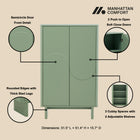 Manhattan Comfort Ella Modern 32" Accent Cabinet in Sage Green