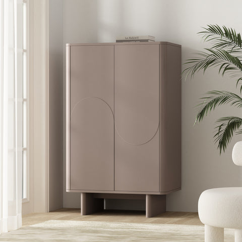Manhattan Comfort Ella Modern 32" Accent Cabinet in Mocha