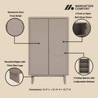 Manhattan Comfort Ella Modern 32" Accent Cabinet in Mocha