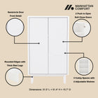 Manhattan Comfort Ella Modern 32" Accent Cabinet in White