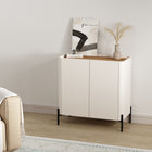 Manhattan Comfort Abbey Modern 32" Accent Cabinet in Maple and Off White