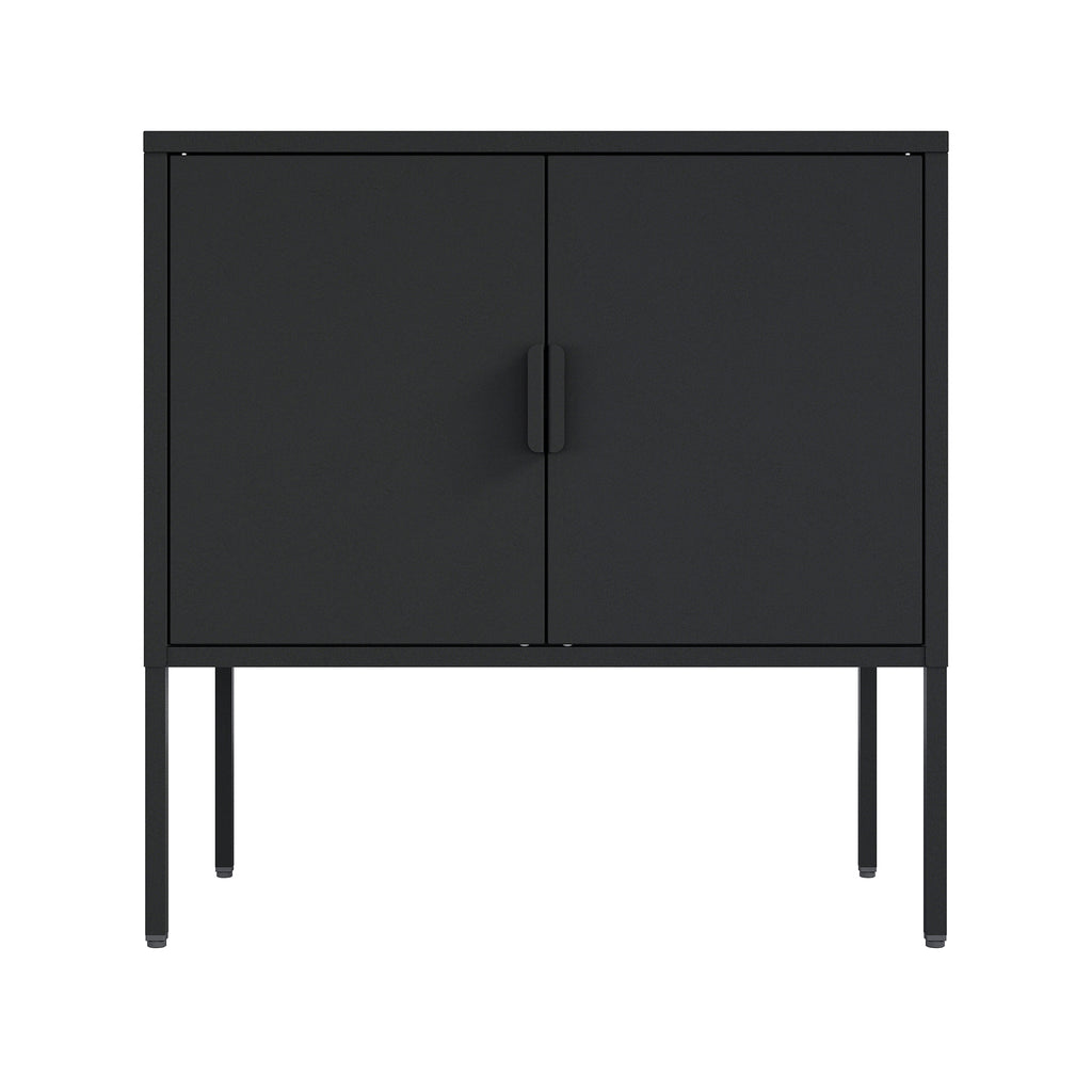 Manhattan Comfort Ava Modern 24" Metal Accent Cabinet in Black