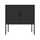 Manhattan Comfort Ava Modern 24" Metal Accent Cabinet in Black