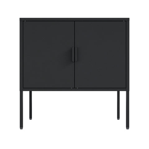 Manhattan Comfort Ava Modern 24" Metal Accent Cabinet in Black