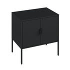 Manhattan Comfort Ava Modern 24" Metal Accent Cabinet in Black
