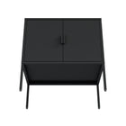 Manhattan Comfort Ava Modern 24" Metal Accent Cabinet in Black