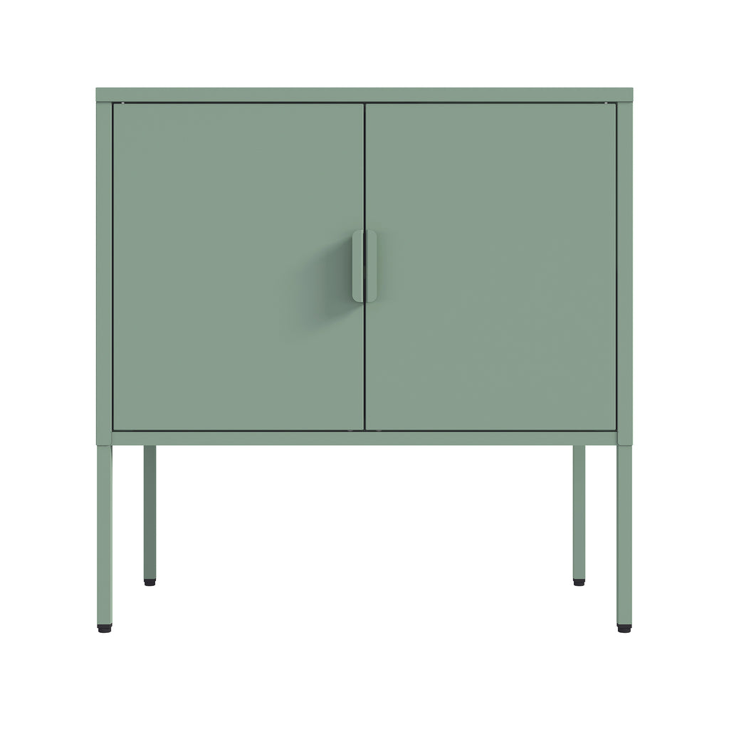 Manhattan Comfort Ava Modern 24" Metal Accent Cabinet in Sage Green