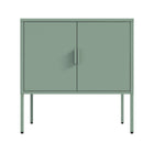 Manhattan Comfort Ava Modern 24" Metal Accent Cabinet in Sage Green