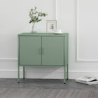 Manhattan Comfort Ava Modern 24" Metal Accent Cabinet in Sage Green