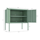 Manhattan Comfort Ava Modern 24" Metal Accent Cabinet in Sage Green