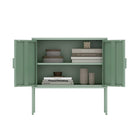 Manhattan Comfort Ava Modern 24" Metal Accent Cabinet in Sage Green