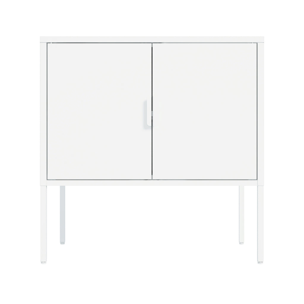 Manhattan Comfort Ava Modern 24" Metal Accent Cabinet in White