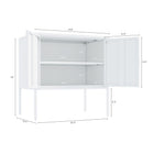 Manhattan Comfort Ava Modern 24" Metal Accent Cabinet in White