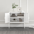Manhattan Comfort Ava Modern 24" Metal Accent Cabinet in White