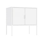 Manhattan Comfort Ava Modern 24" Metal Accent Cabinet in White