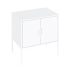 Manhattan Comfort Ava Modern 24" Metal Accent Cabinet in White