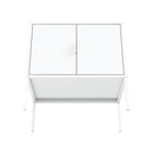 Manhattan Comfort Ava Modern 24" Metal Accent Cabinet in White