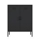 Manhattan Comfort Naomi Modern 32" Metal Accent Cabinet in Black