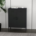 Manhattan Comfort Naomi Modern 32" Metal Accent Cabinet in Black