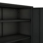Manhattan Comfort Naomi Modern 32" Metal Accent Cabinet in Black