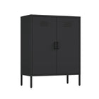 Manhattan Comfort Naomi Modern 32" Metal Accent Cabinet in Black