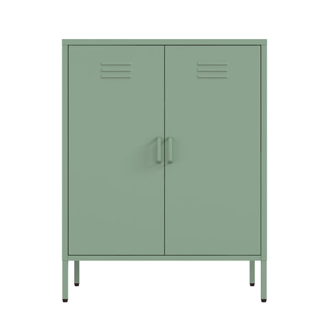 Manhattan Comfort Naomi Modern 32" Metal Accent Cabinet in Sage Green
