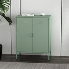 Manhattan Comfort Naomi Modern 32" Metal Accent Cabinet in Sage Green