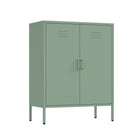 Manhattan Comfort Naomi Modern 32" Metal Accent Cabinet in Sage Green