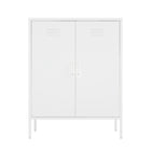 Manhattan Comfort Naomi Modern 32" Metal Accent Cabinet in White