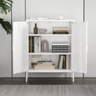 Manhattan Comfort Naomi Modern 32" Metal Accent Cabinet in White