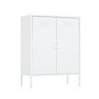 Manhattan Comfort Naomi Modern 32" Metal Accent Cabinet in White