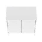 Manhattan Comfort Naomi Modern 32" Metal Accent Cabinet in White