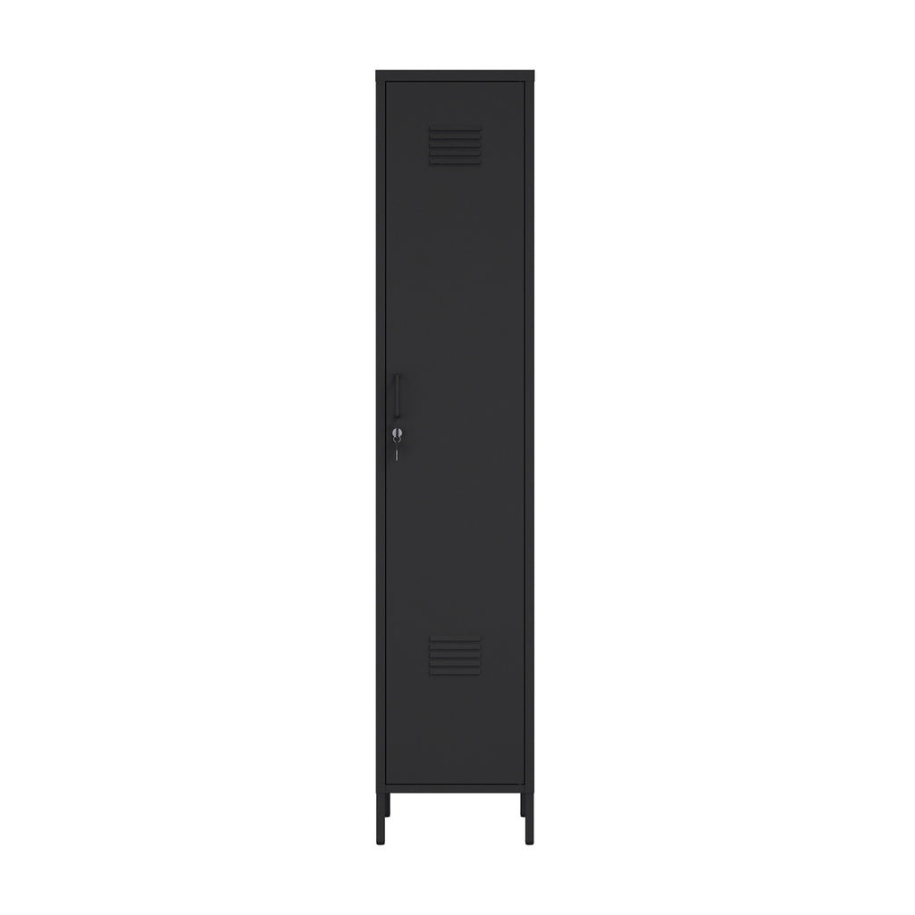 Manhattan Comfort Naomi Modern 15" Metal Storage Cabinet in Black