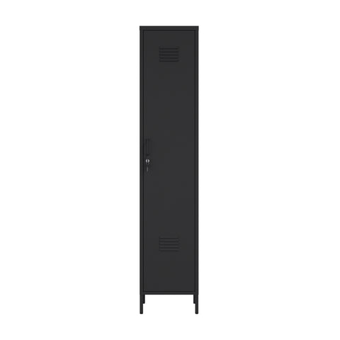 Manhattan Comfort Naomi Modern 15" Metal Storage Cabinet in Black