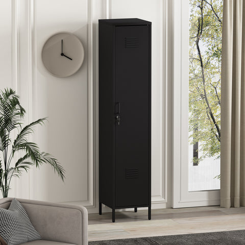 Manhattan Comfort Naomi Modern 15" Metal Storage Cabinet in Black