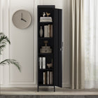 Manhattan Comfort Naomi Modern 15" Metal Storage Cabinet in Black