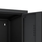 Manhattan Comfort Naomi Modern 15" Metal Storage Cabinet in Black