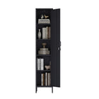 Manhattan Comfort Naomi Modern 15" Metal Storage Cabinet in Black