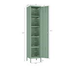 Manhattan Comfort Naomi Modern 15" Metal Storage Cabinet in Sage Green