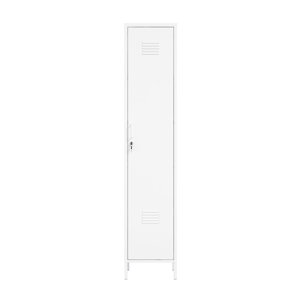 Manhattan Comfort Naomi Modern 15" Metal Storage Cabinet in White