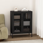 Manhattan Comfort Amelia Modern 32" Metal Accent Cabinet in Black