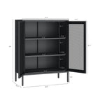 Manhattan Comfort Amelia Modern 32" Metal Accent Cabinet in Black