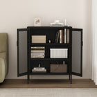 Manhattan Comfort Amelia Modern 32" Metal Accent Cabinet in Black