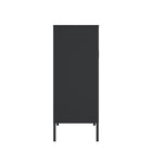 Manhattan Comfort Amelia Modern 32" Metal Accent Cabinet in Black