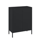 Manhattan Comfort Amelia Modern 32" Metal Accent Cabinet in Black